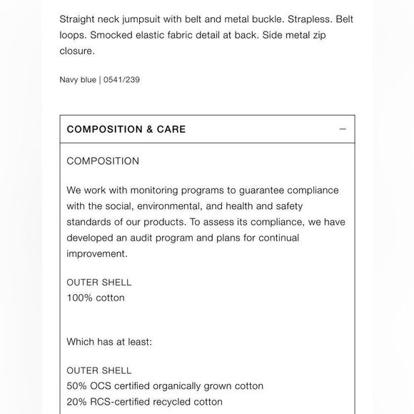 Zara strapless TRF DENIM JUMPSUIT - Picture 9 of 9